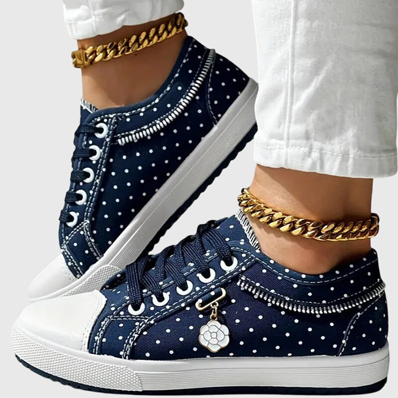 Delycia™ | Floral Lace Denim Sneakers