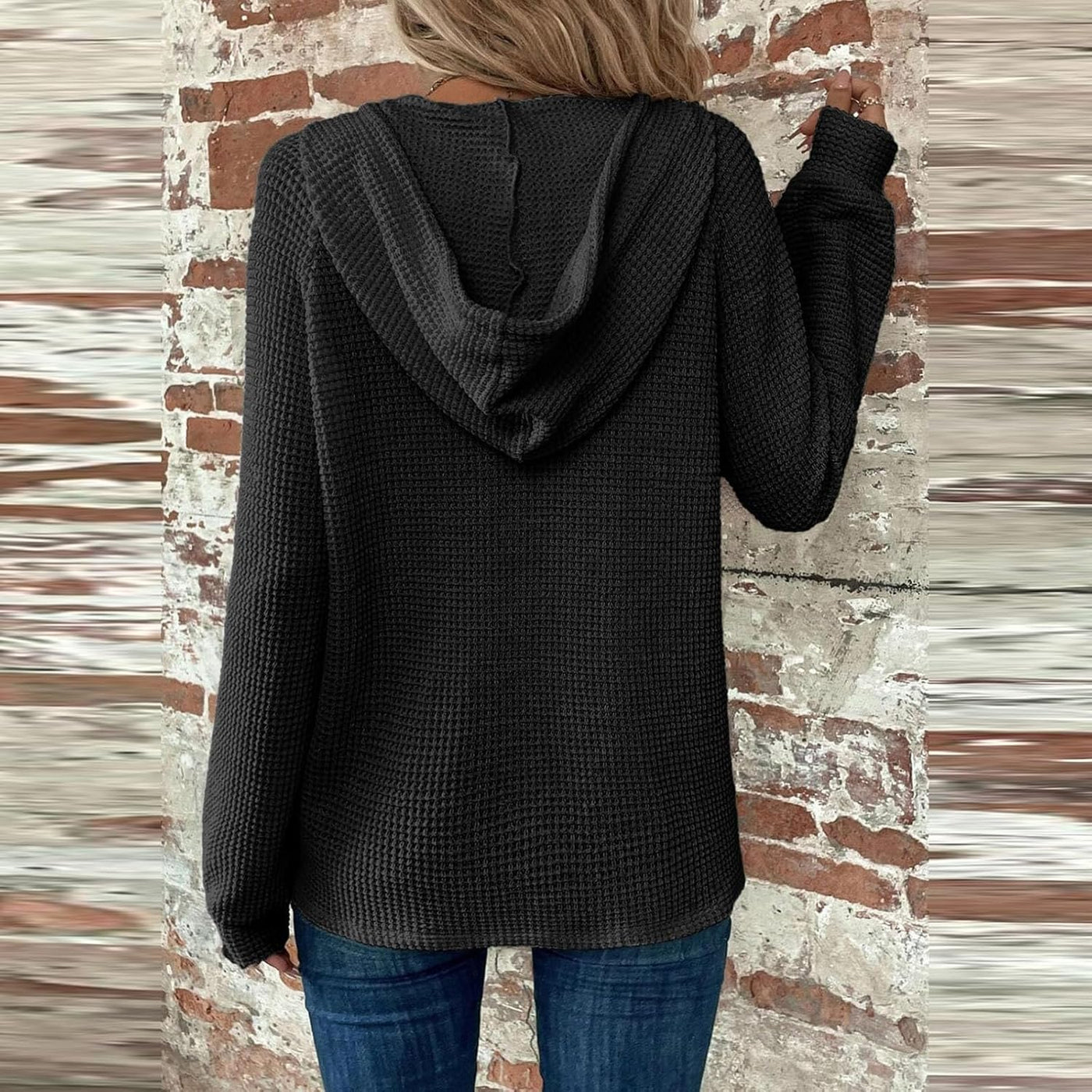 Sorelia™ | Cozy Waffle-Knit Hoodie