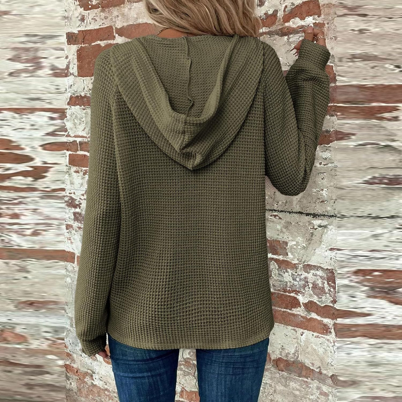 Sorelia™ | Cozy Waffle-Knit Hoodie