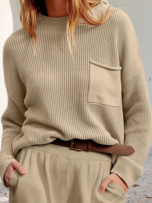 Adelisse™ | Relaxed Knit Pocket Sweater