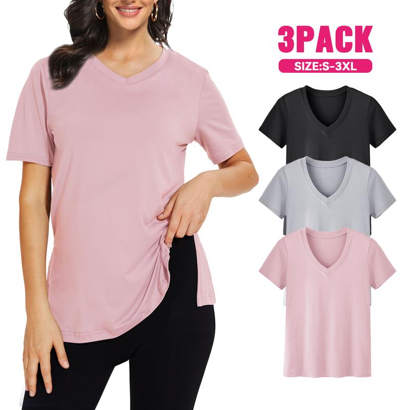 Élise™ | 3-Pack Essential V-Neck T-Shirts
