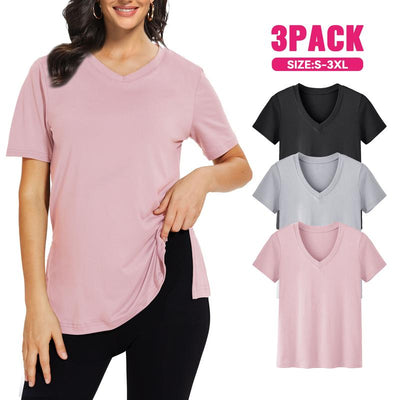 Élise™ | 3-Pack Essential V-Neck T-Shirts