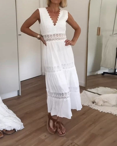 Nova™ | V-neck lace tank dress