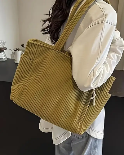 Solévia™ | Textured Corduroy Tote Bag