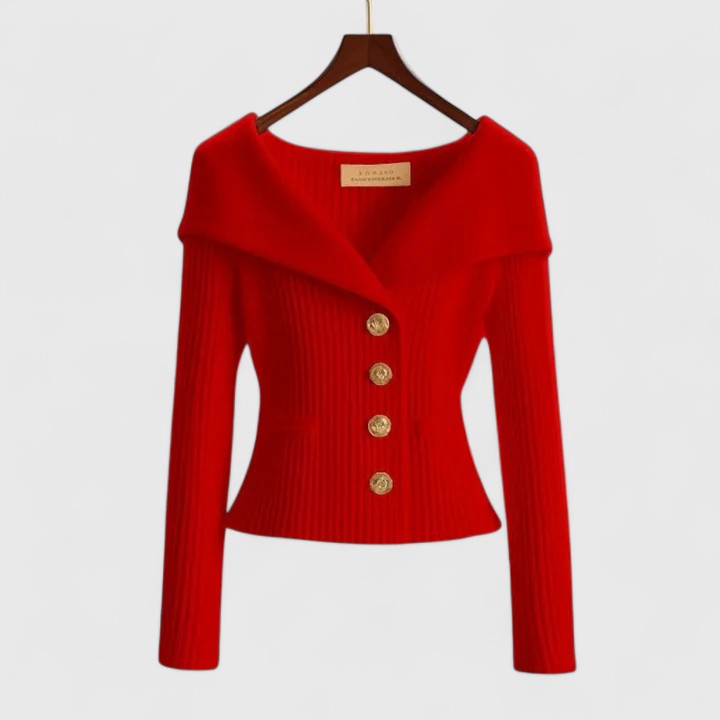 Maelis™ | Sculpted Ribbed Blazer Top