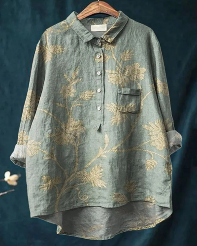 Harper™ | Stylish Floral Button-Down Shirt