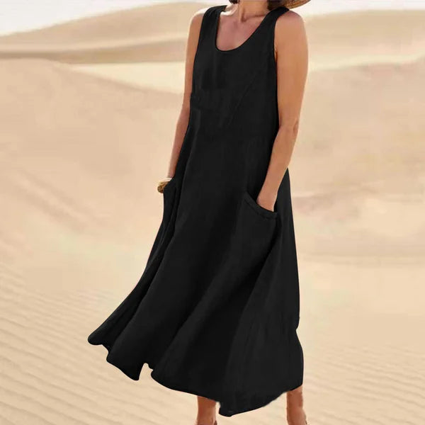 Serenya™ | Breezy Linen Pocket Dress
