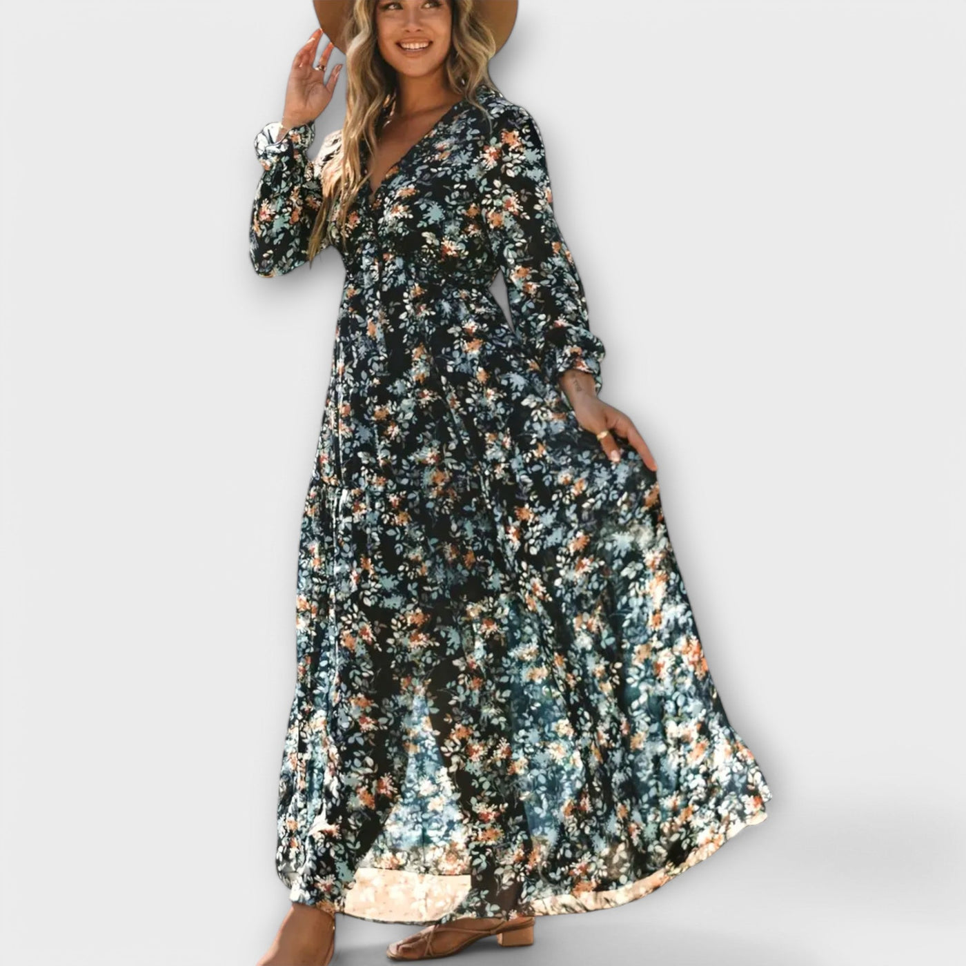 Doralie™ | Romantic Floral Maxi Dress