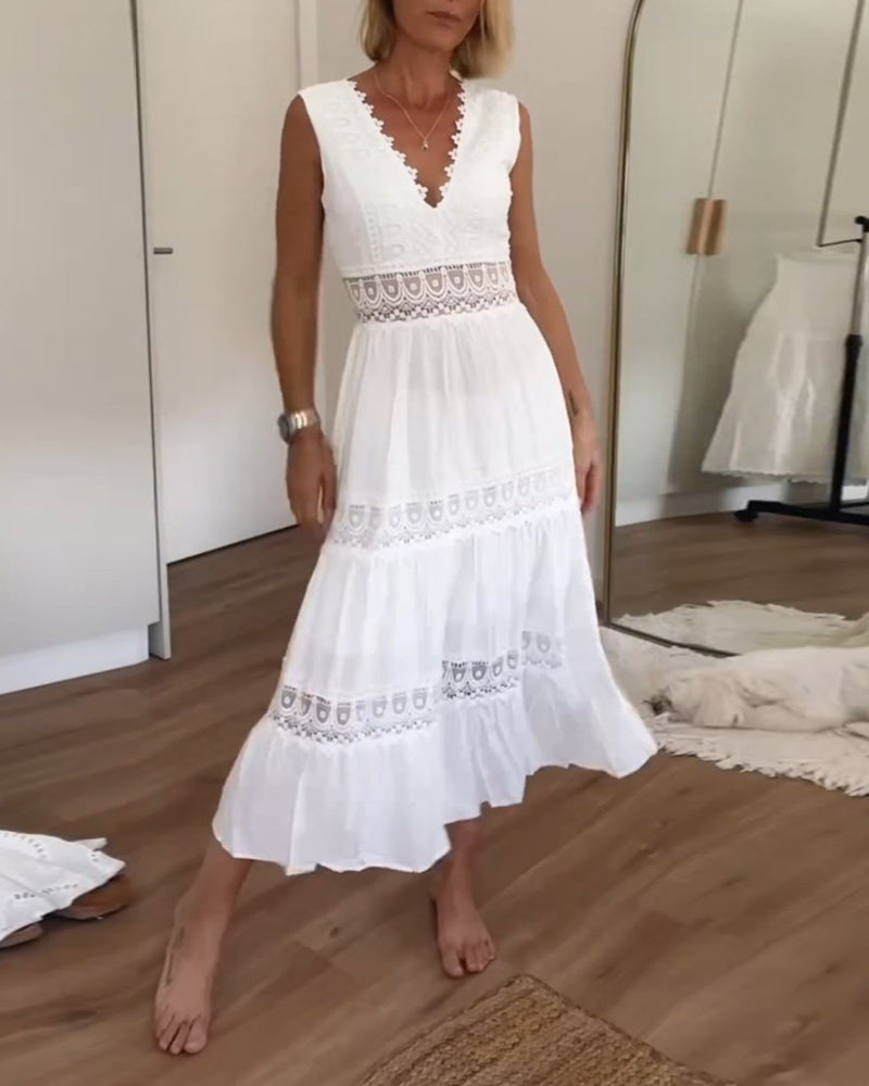 Nova™ | V-neck lace tank dress