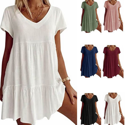 Chloe™ | Chic and Casual V-Neck Dress