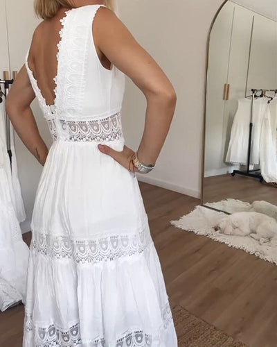 Nova™ | V-neck lace tank dress