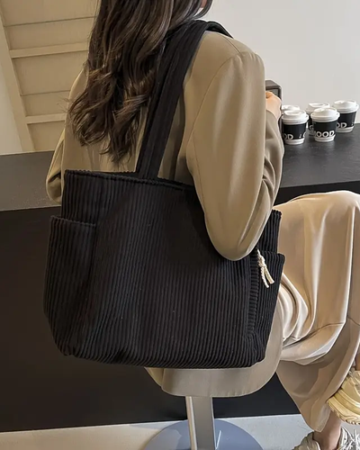 Solévia™ | Textured Corduroy Tote Bag