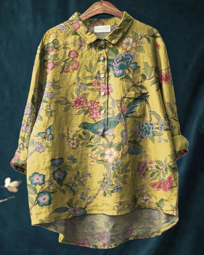 Harper™ | Stylish Floral Button-Down Shirt