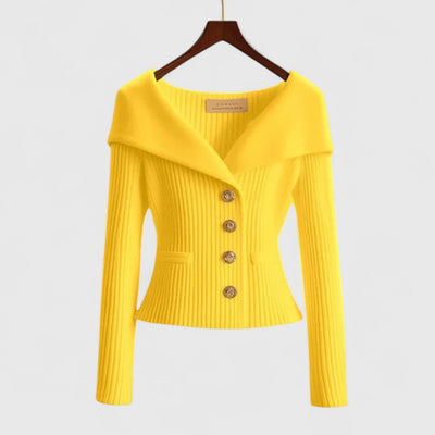 Maelis™ | Sculpted Ribbed Blazer Top