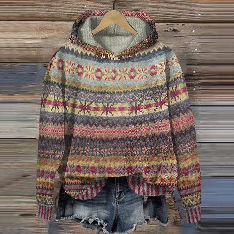 Rosalie™ | Boho Knit Hoodie