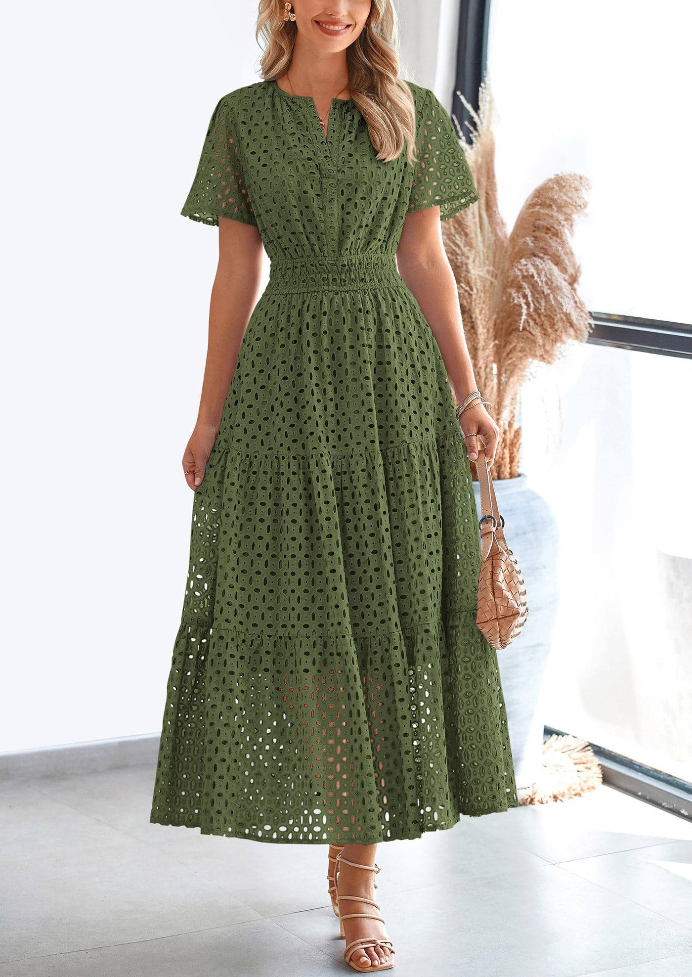 Remi™ | Eyelet Elegance Summer Dress