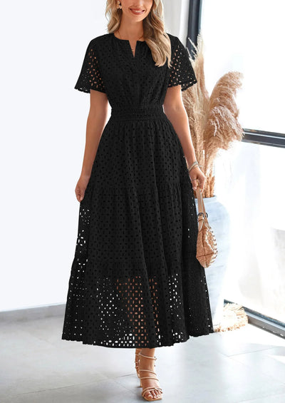 Remi™ | Eyelet Elegance Summer Dress
