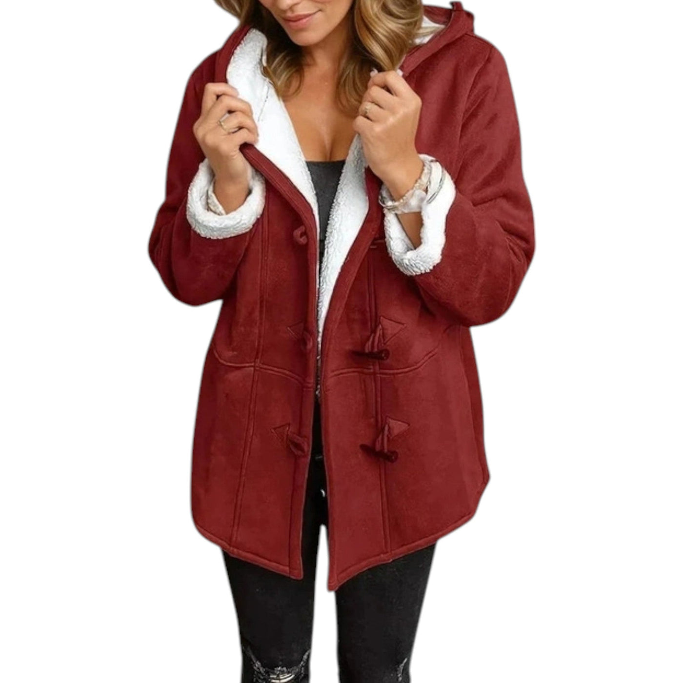 Sutton™ | Chic Plush Hooded Coat