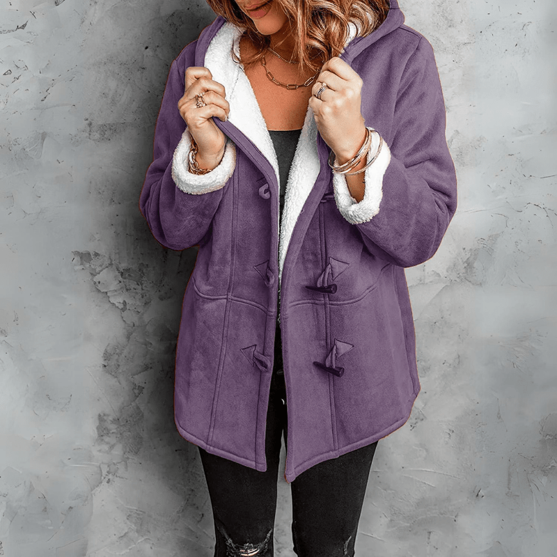 Sutton™ | Chic Plush Hooded Coat