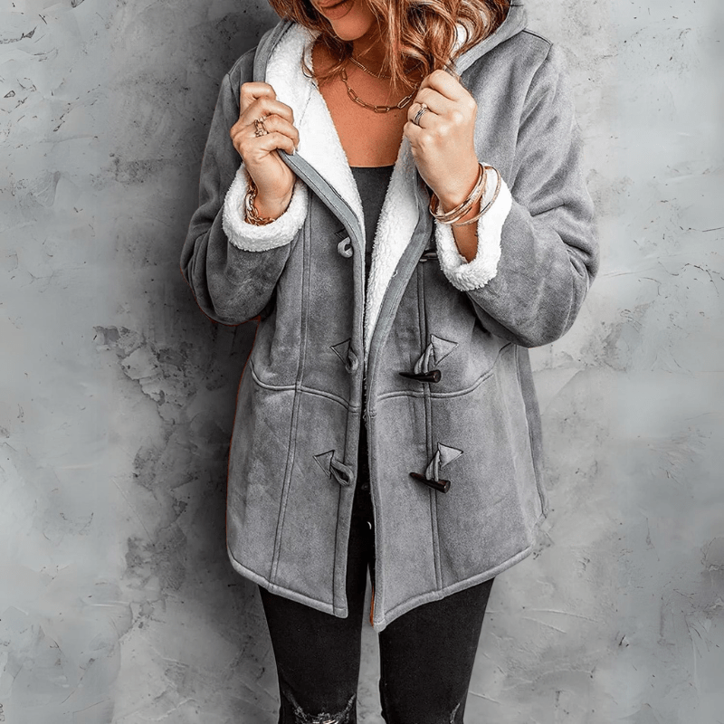 Sutton™ | Chic Plush Hooded Coat