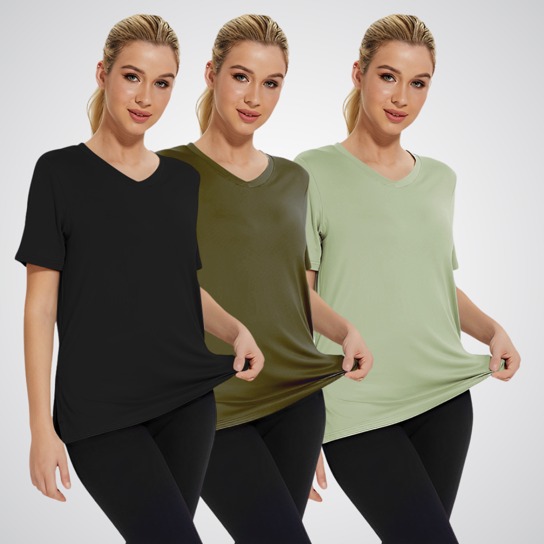 Élise™ | 3-Pack Essential V-Neck T-Shirts