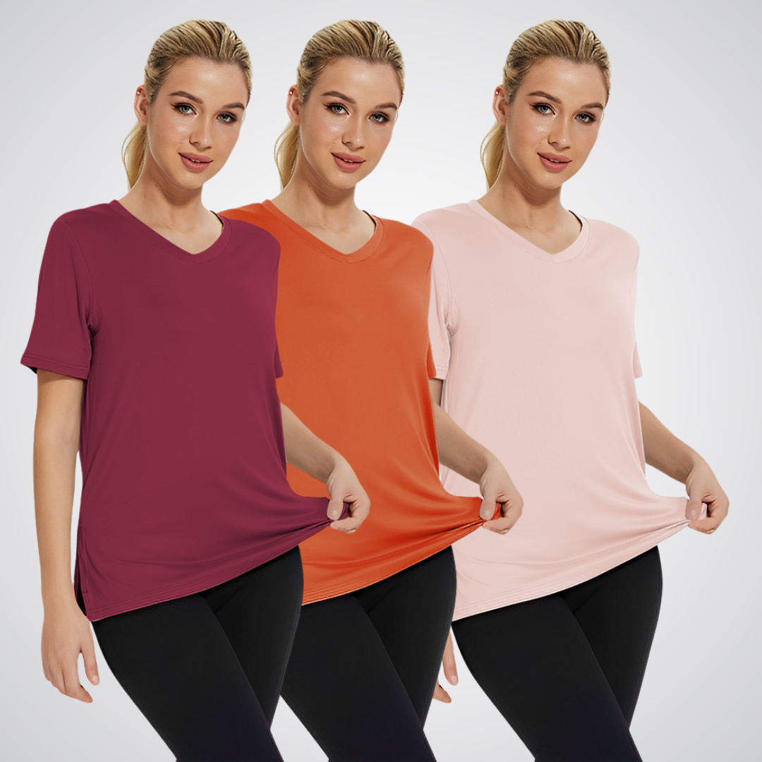 Élise™ | 3-Pack Essential V-Neck T-Shirts