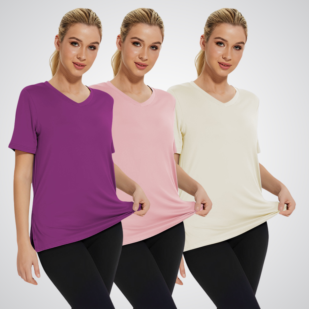 Élise™ | 3-Pack Essential V-Neck T-Shirts