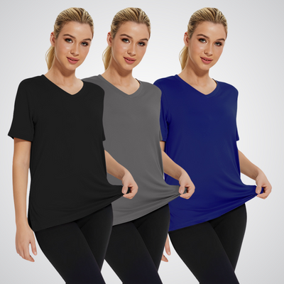Élise™ | 3-Pack Essential V-Neck T-Shirts