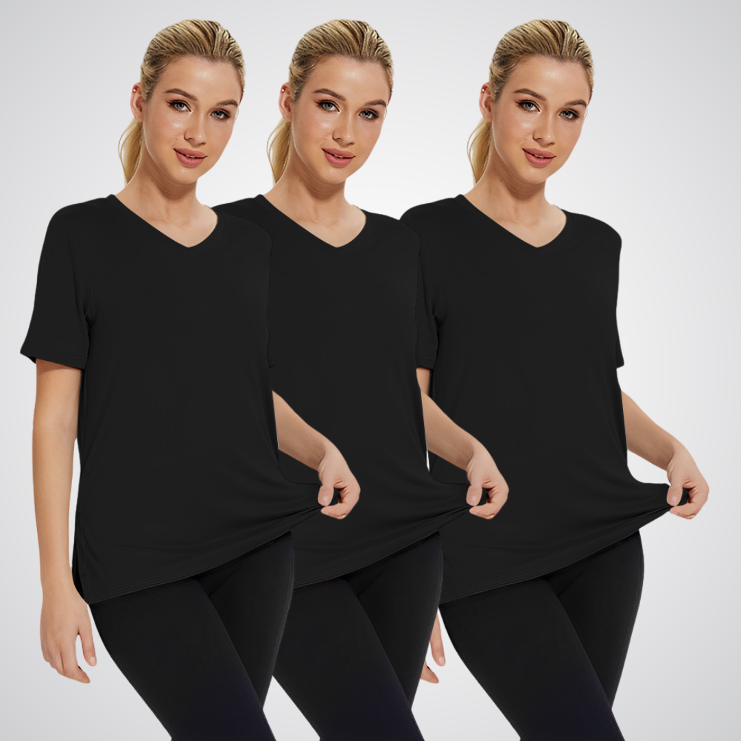 Élise™ | 3-Pack Essential V-Neck T-Shirts