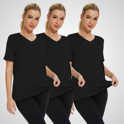 Élise™ | 3-Pack Essential V-Neck T-Shirts