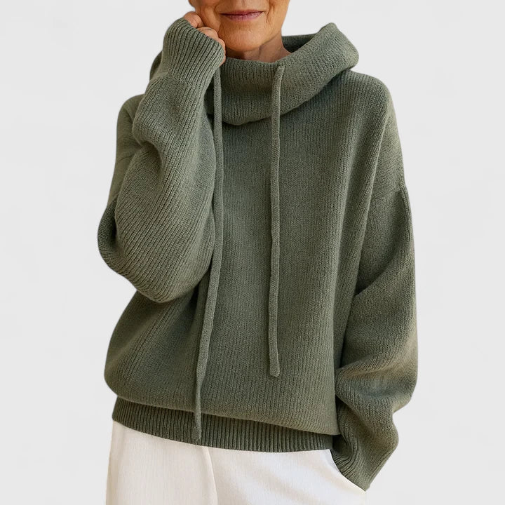 Aria™ | Relaxed Knit Turtleneck Hoodie