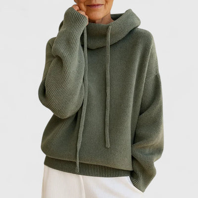 Aria™ | Relaxed Knit Turtleneck Hoodie
