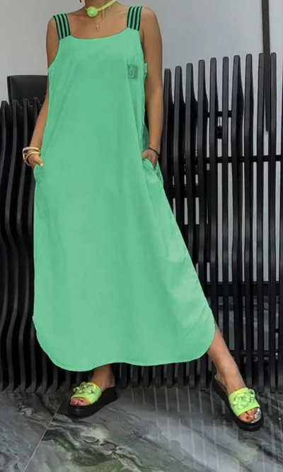Solaria™ | Neon Glow Maxi Dress