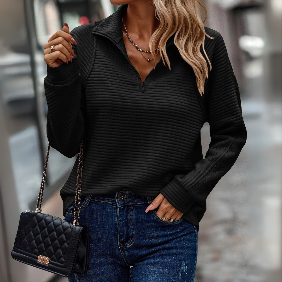 Kaëlia™ | Women’s Ribbed Quarter-Zip Pullover