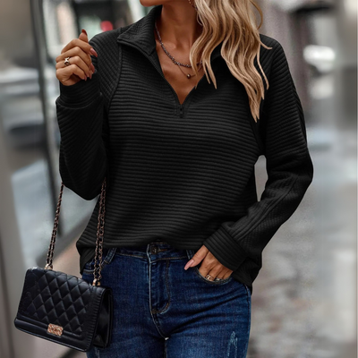 Kaëlia™ | Women’s Ribbed Quarter-Zip Pullover