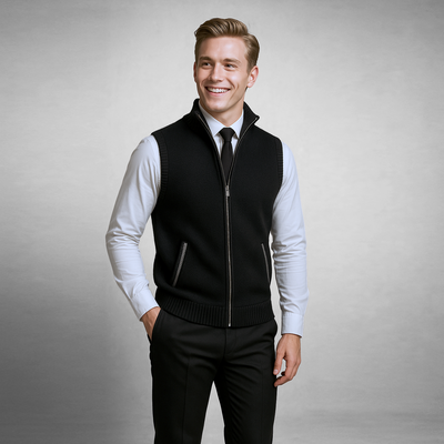 Noélien™ | Classic Knitted Zipper Vest
