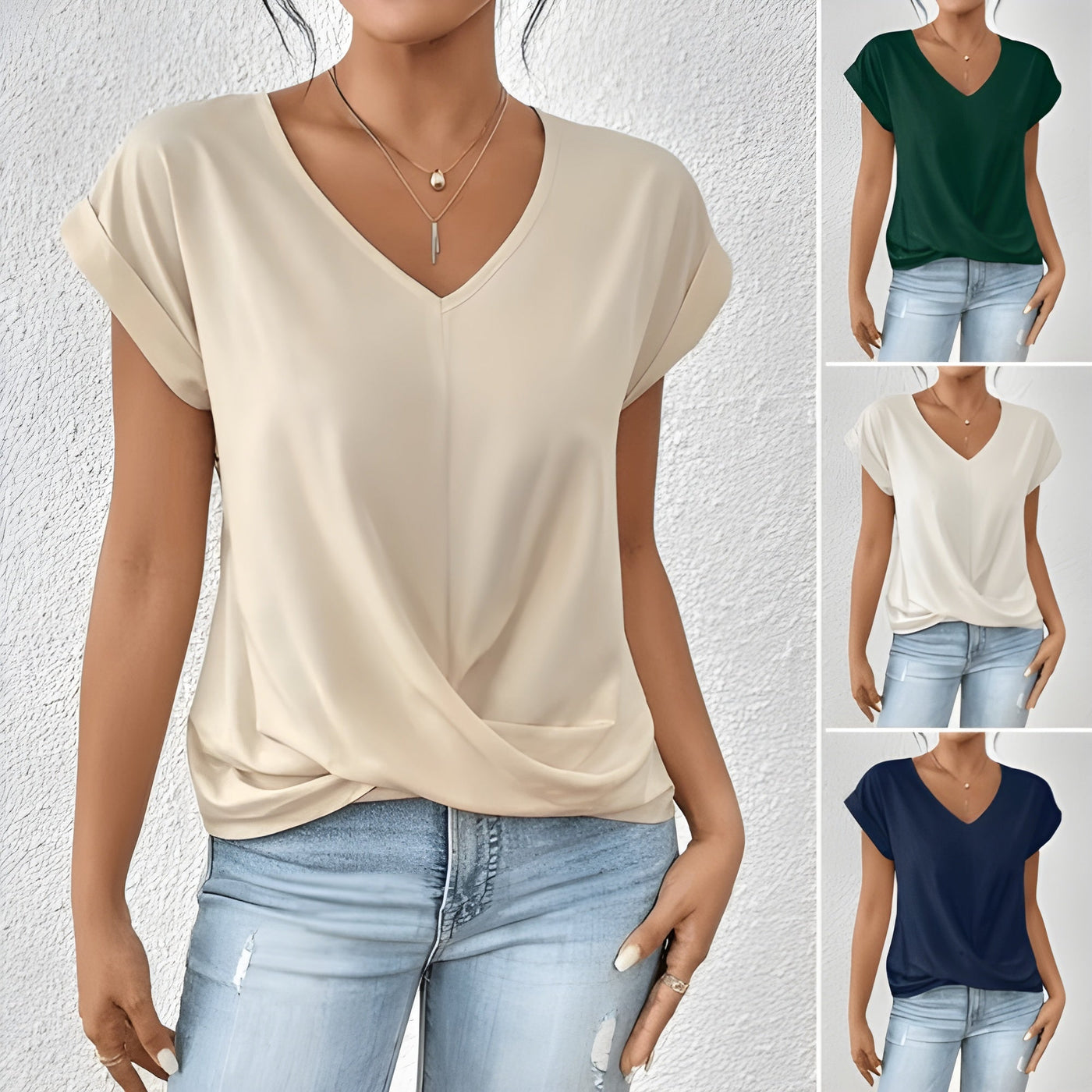 Naomi™ | V-Hals Twist Front Top