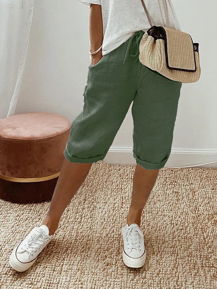 Aubrey™ |  Light Cotton Linen Shorts