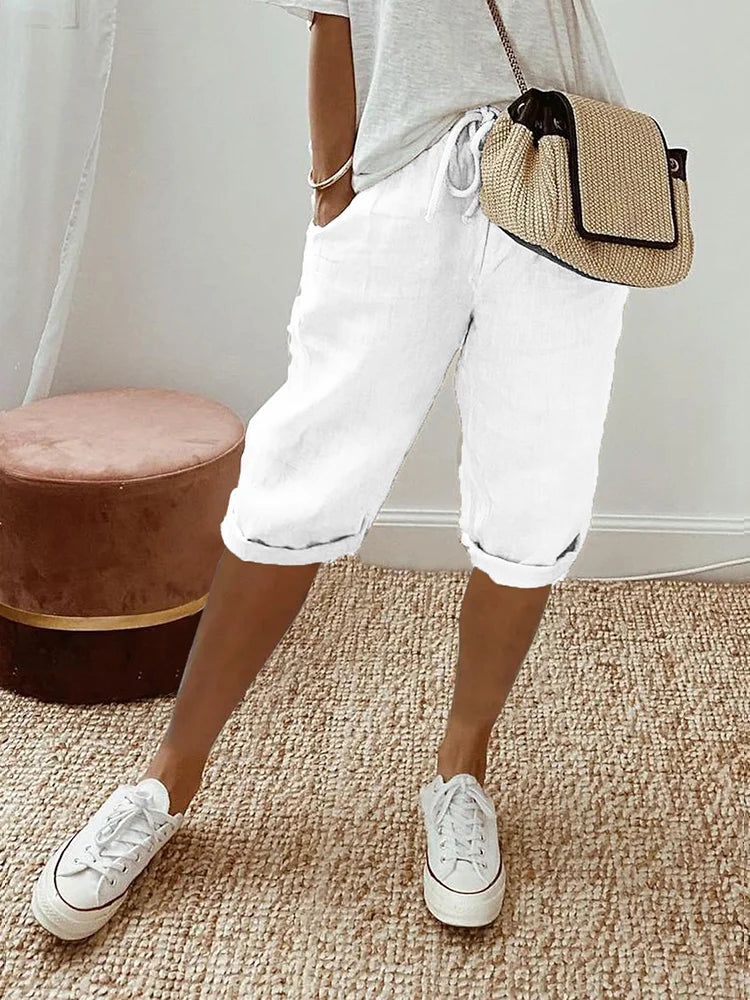Aubrey™ |  Light Cotton Linen Shorts
