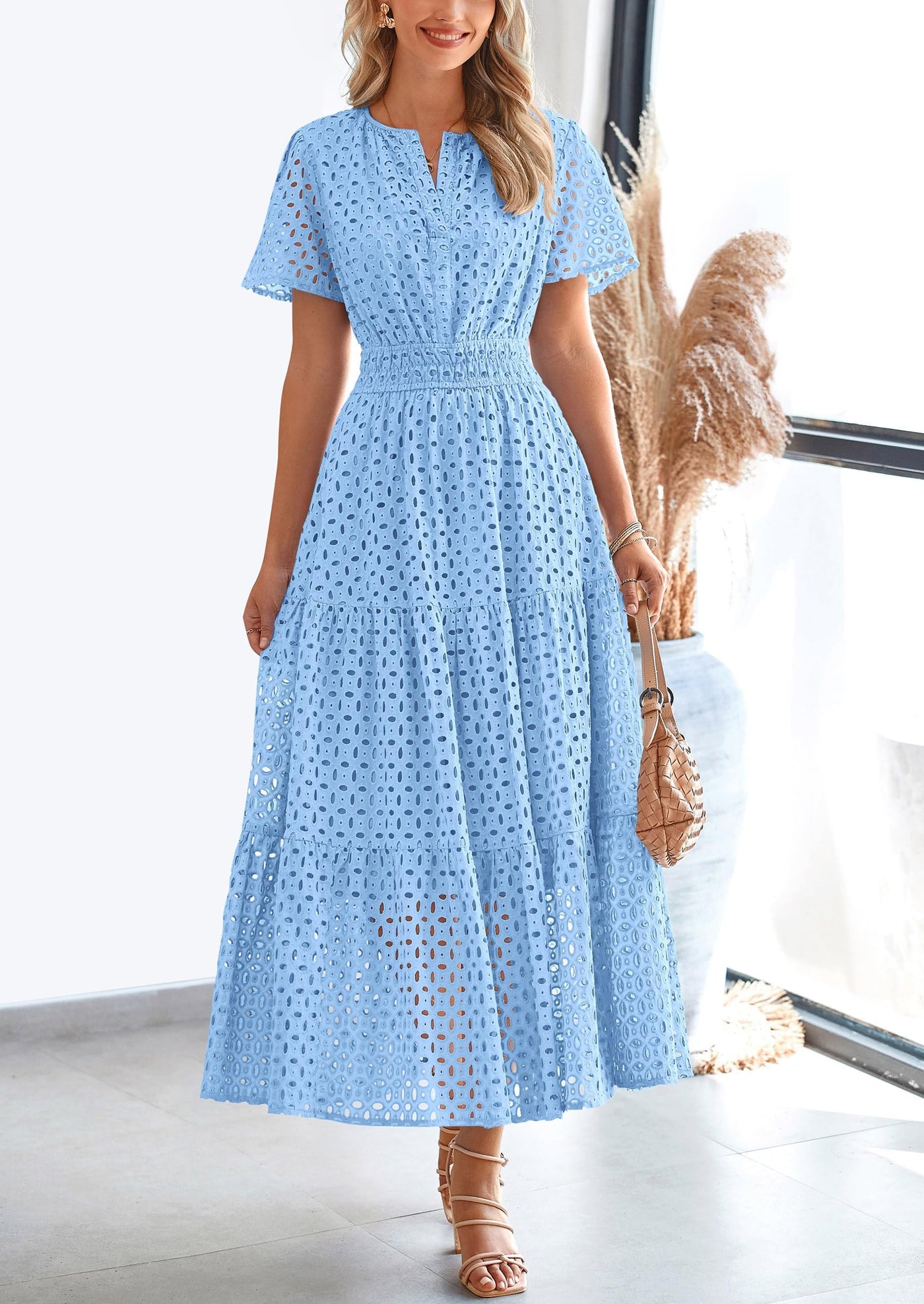 Remi™ | Eyelet Elegance Summer Dress