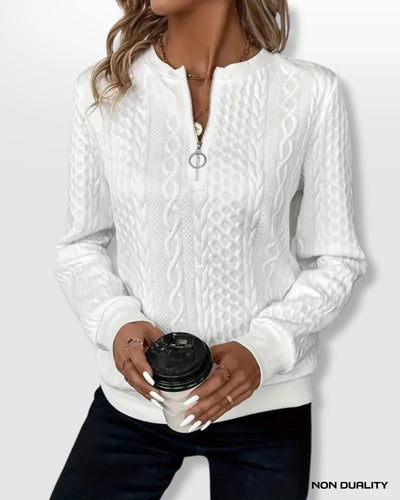 Elara™ | Chic Knit Zip-Up Sweater