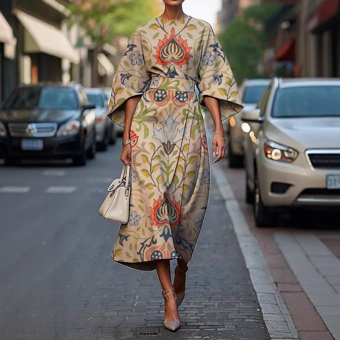 Calianne™ | Graphic Zebra Wrap Dress