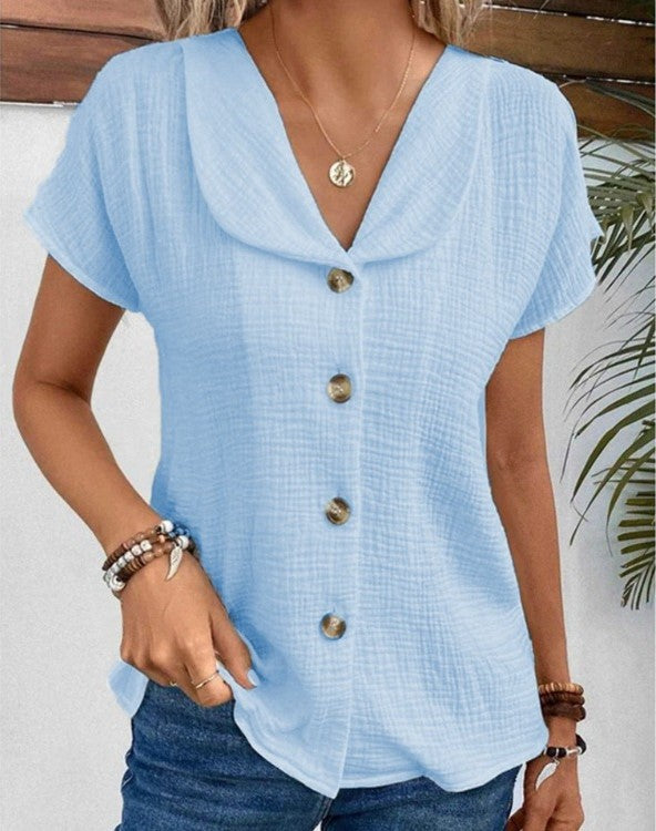 Isadora™ | Lightweight Button-Up Blouse
