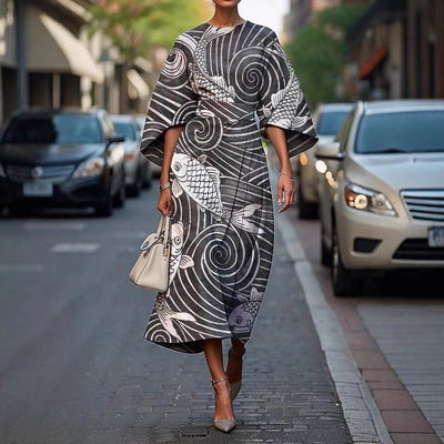 Calianne™ | Graphic Zebra Wrap Dress