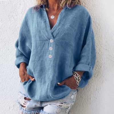 Samara™ | Elegant Cotton and Linen Sweater