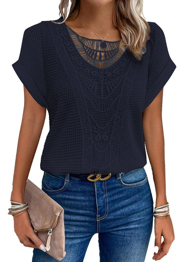Floretta™ | Crochet-Detail Summer Blouse