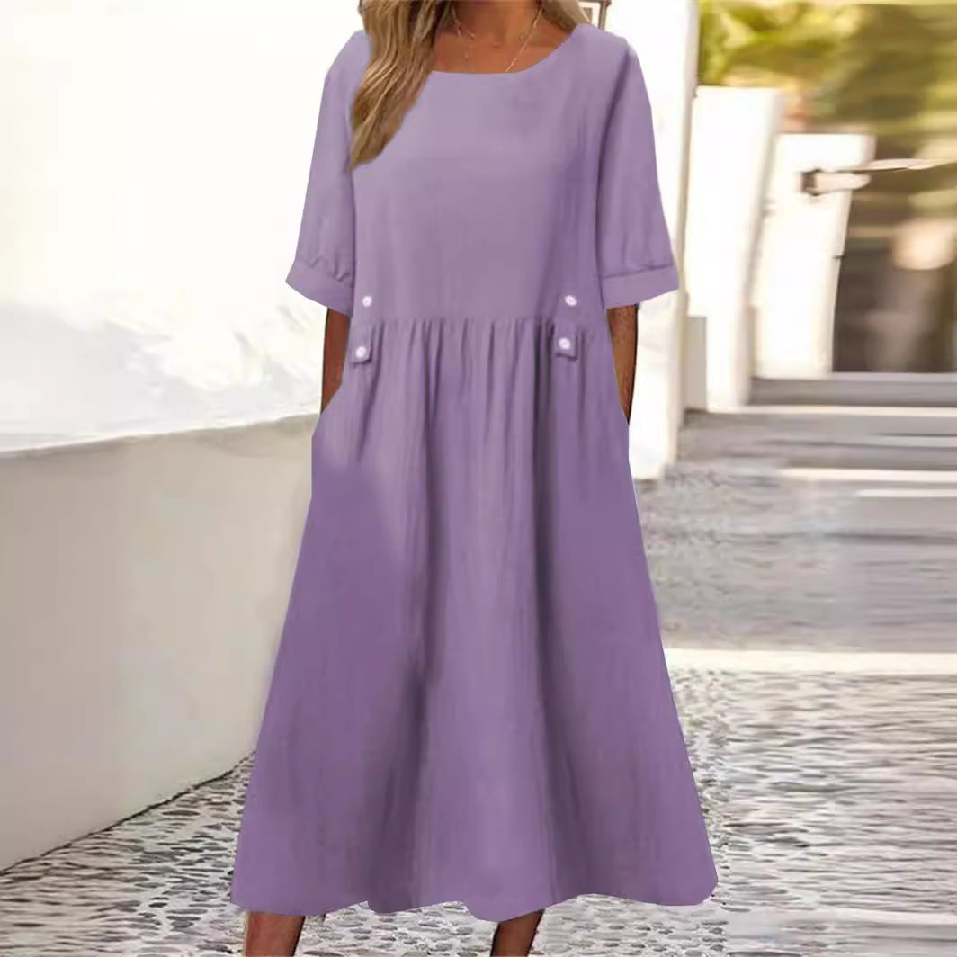 Léophine™ | Effortless Buttoned Summer Dress