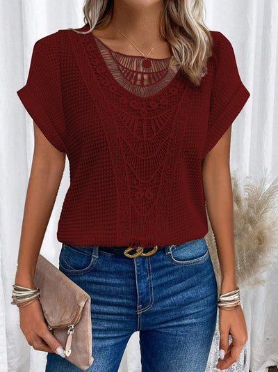 Floretta™ | Crochet-Detail Summer Blouse