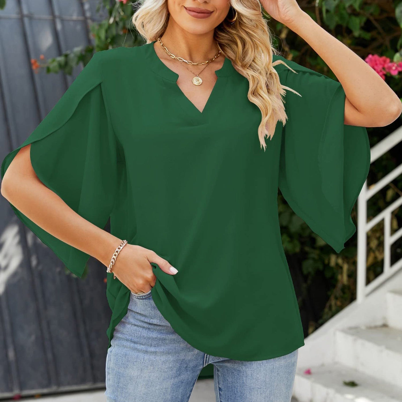 Zoey™ | Elegant Office Ruffle Blouse