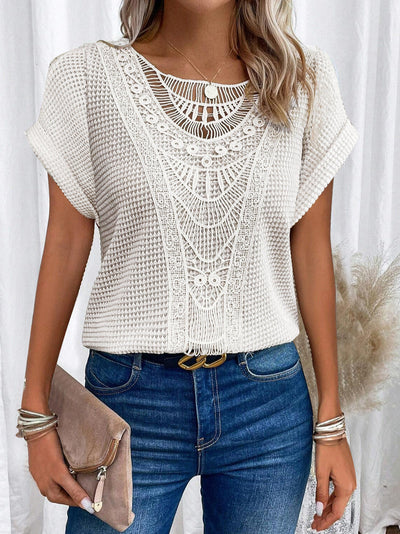 Floretta™ | Crochet-Detail Summer Blouse